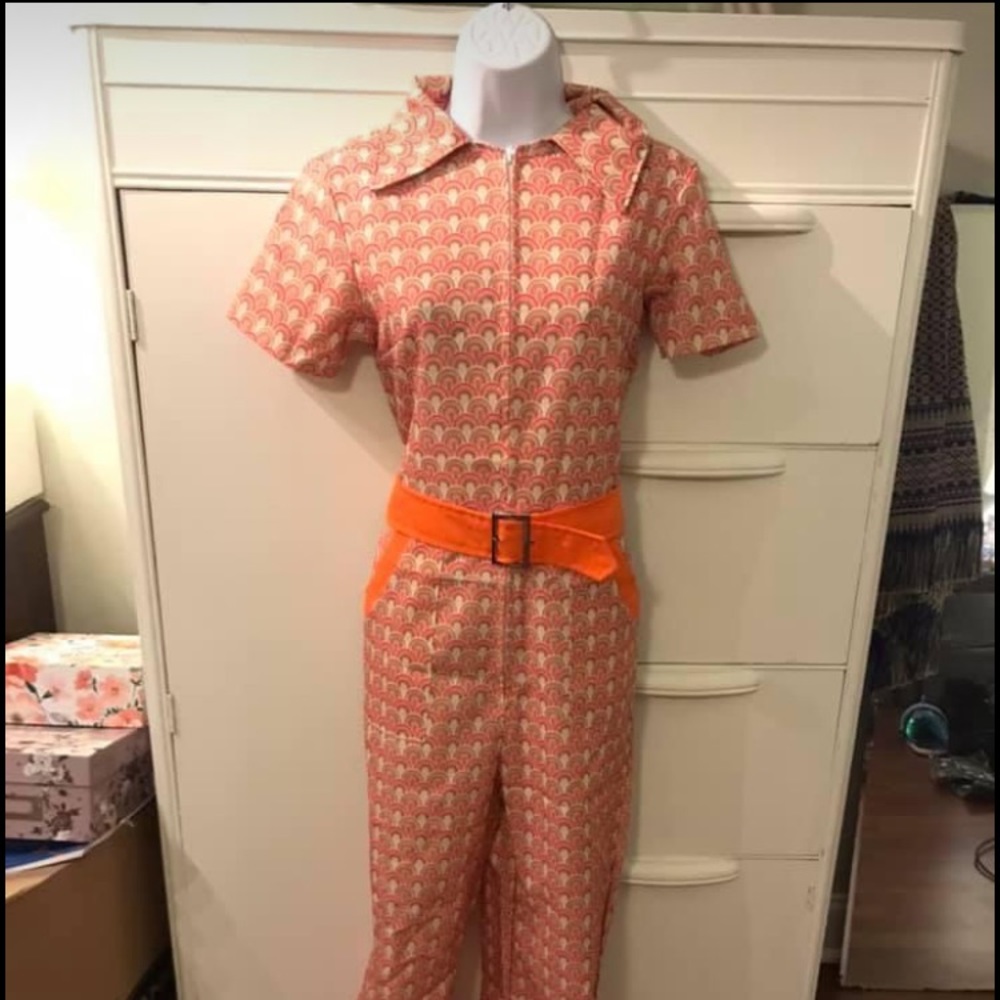 Vintage handmade zip up jumpsuit